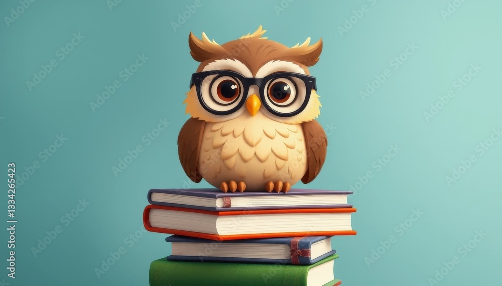 Wise Owl on a Stack of Books: A Symbol of Knowledge and Learning Wise Owl on a Stack of Books: A Symbol of Knowledge and Learning