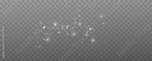 White dust.Particles of light.Decoration.	
Vector