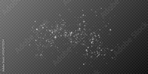 White dust.Particles of light.Decoration.	
Vector