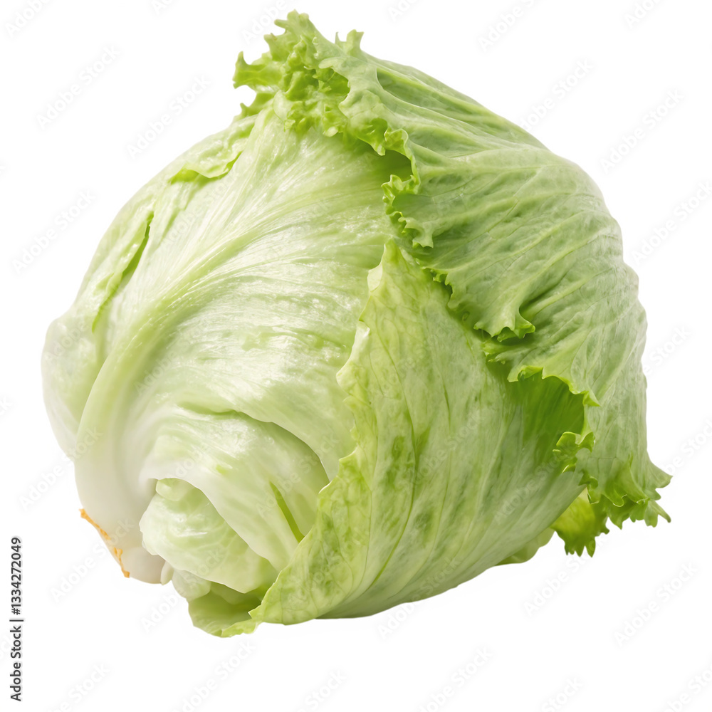 Iceberg lettuce isolated on transparent background Iceberg lettuce isolated on transparent background