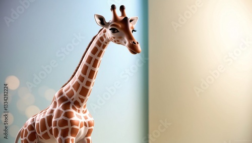 Minimalist Giraffe Figurine: Elegant Wildlife Art