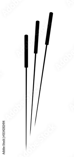 Acupuncture needles icon