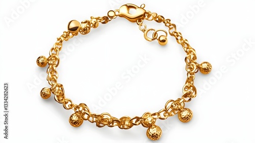 Wallpaper Mural Gold bracelet with charms isolated on transparent background Torontodigital.ca