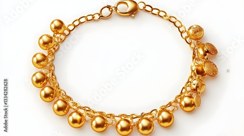 Wallpaper Mural Gold bracelet with charms isolated on transparent background Torontodigital.ca