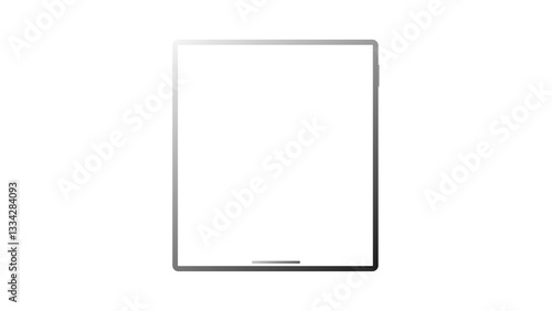 Premium tablet in trendy thin frame design. PNG