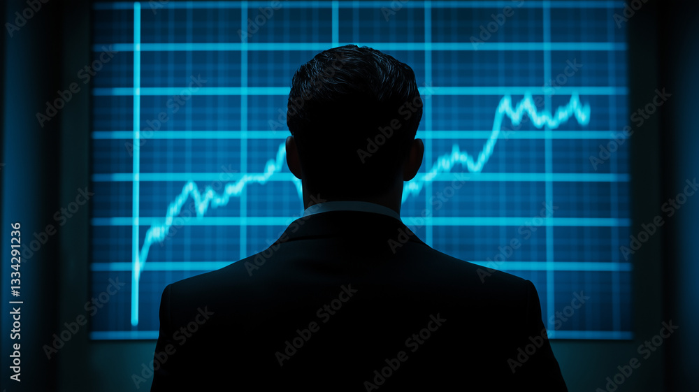 Analyzing financial markets. A trader monitors stock and crypto trends. Analyzing financial markets. A trader monitors stock and crypto trends.