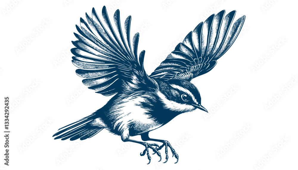 Obraz premium warbler bird vector