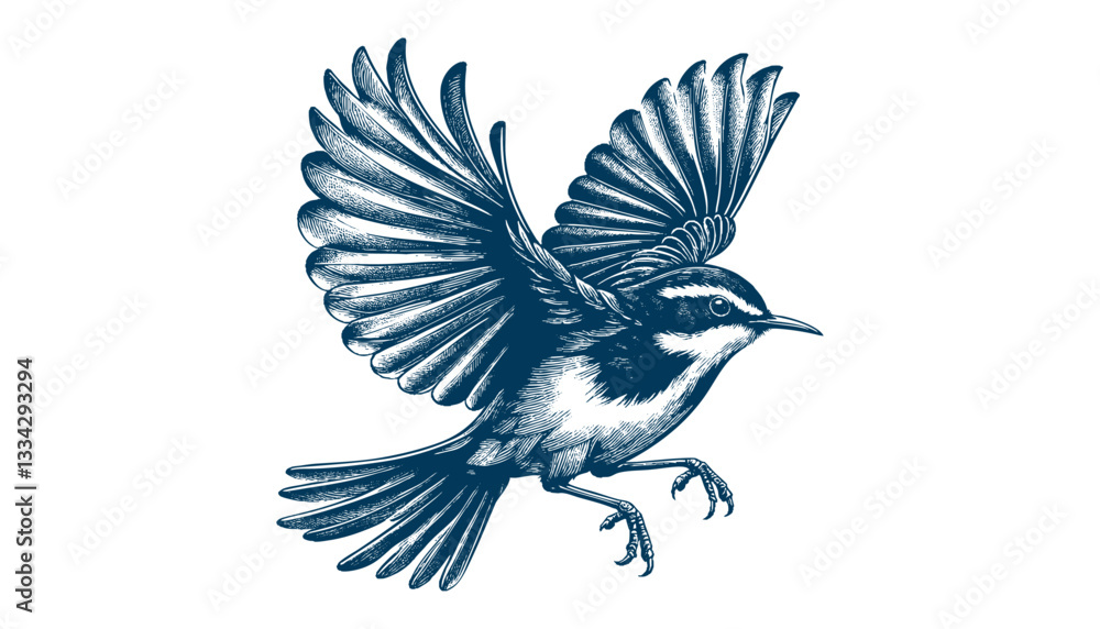 Obraz premium warbler bird vector
