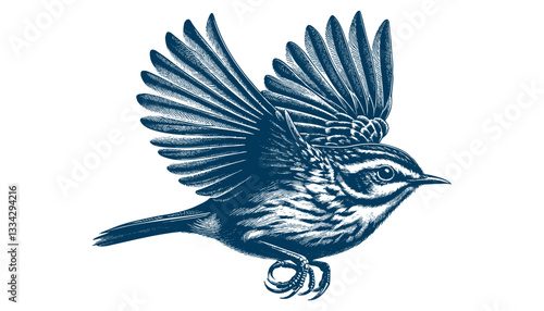 warbler bird vector