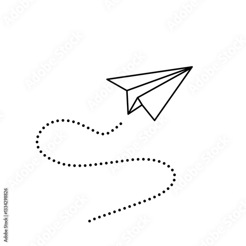 paper plane isolated on white
