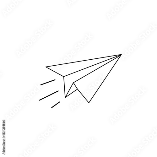 paper plane isolated on white
