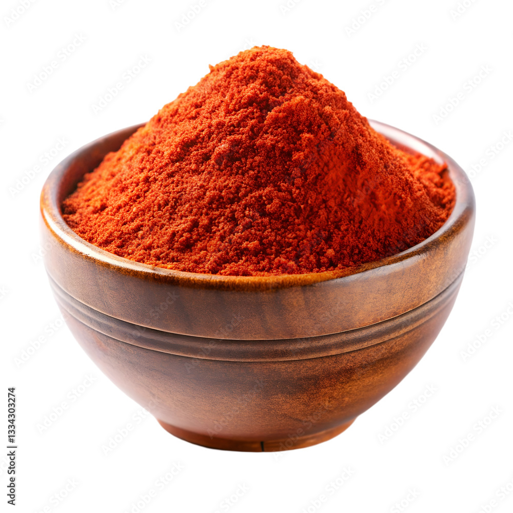 Bowl of red spice isolated on white background
Bowl of red spice isolated on white background