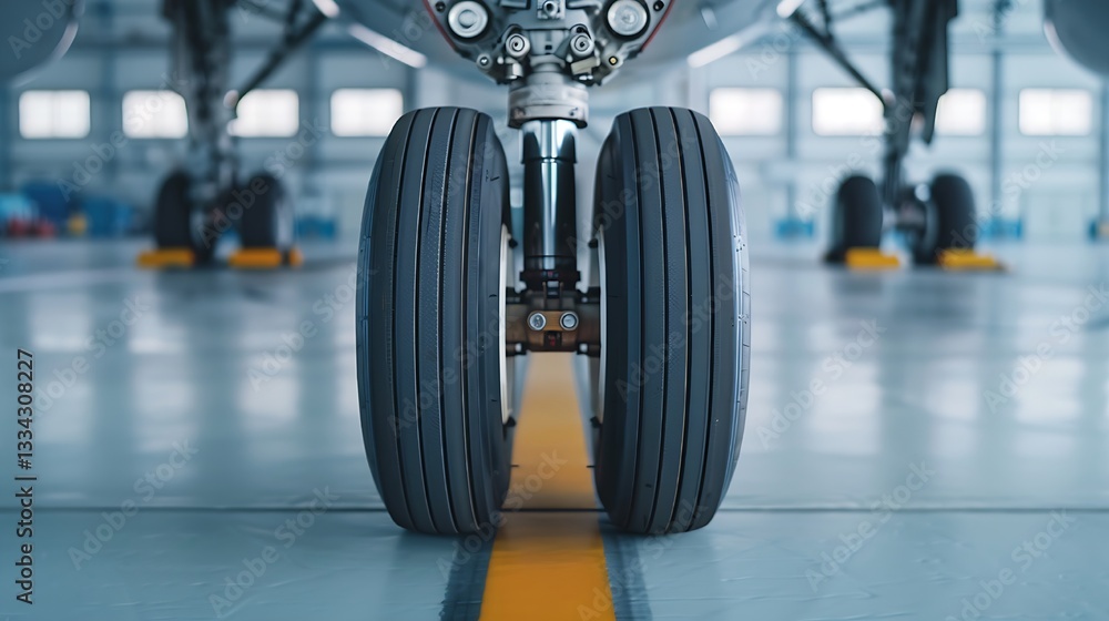Detailed Airplane Landing Gear with Striking Composition and High Resolution Detailed Airplane Landing Gear with Striking Composition and High Resolution