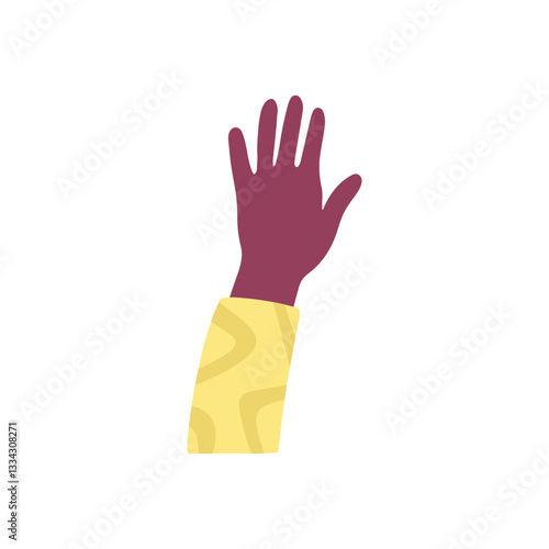 Illustration of Hand Raising Movement