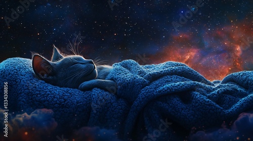 Tranquil Sleeping Fantasy Creature Wrapped in Cozy Blanket