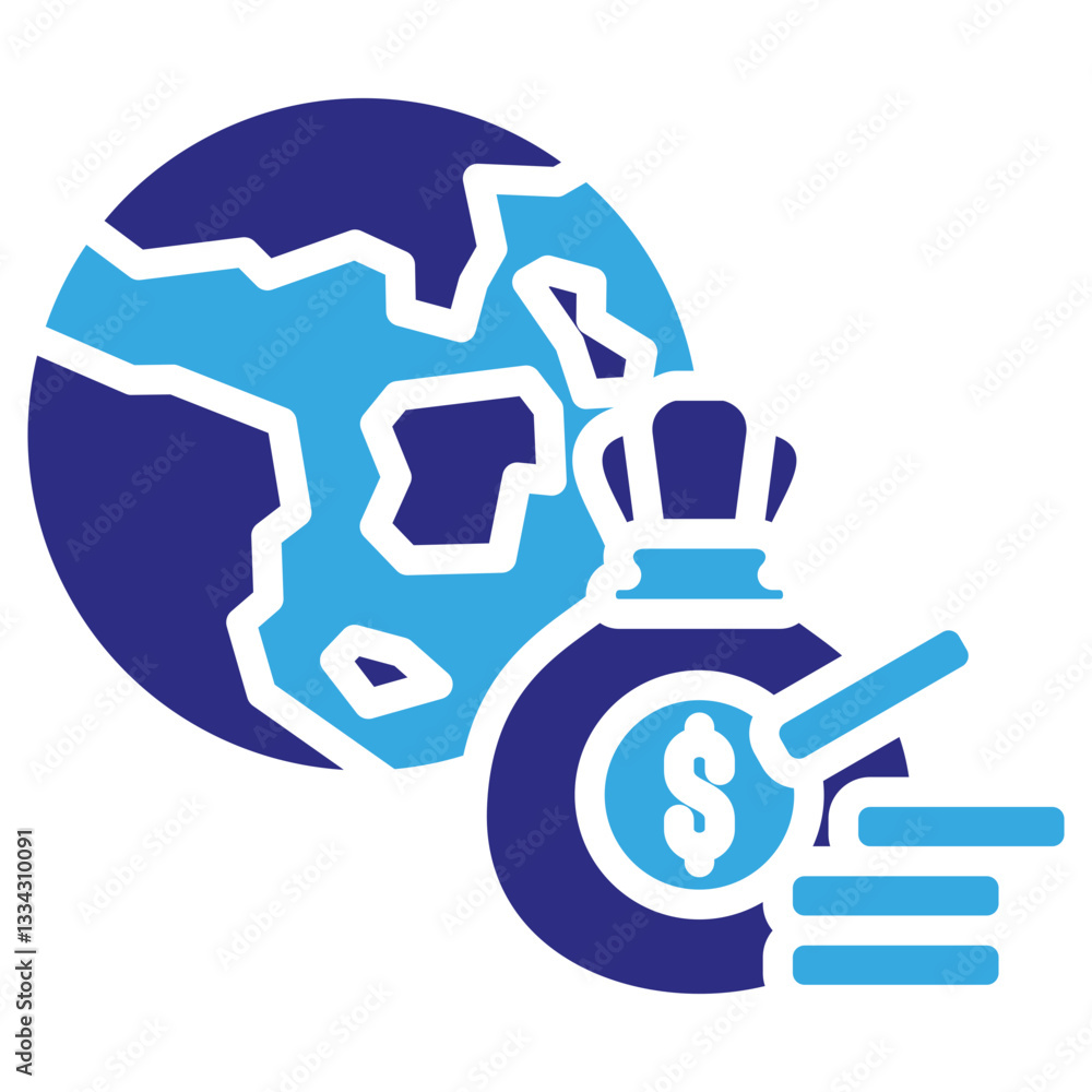 Economy icon in Glyph Dual Color Style. Simple Vector Design. Simple Vector Glyph Icon Economy icon in Glyph Dual Color Style. Simple Vector Design. Simple Vector Glyph Icon