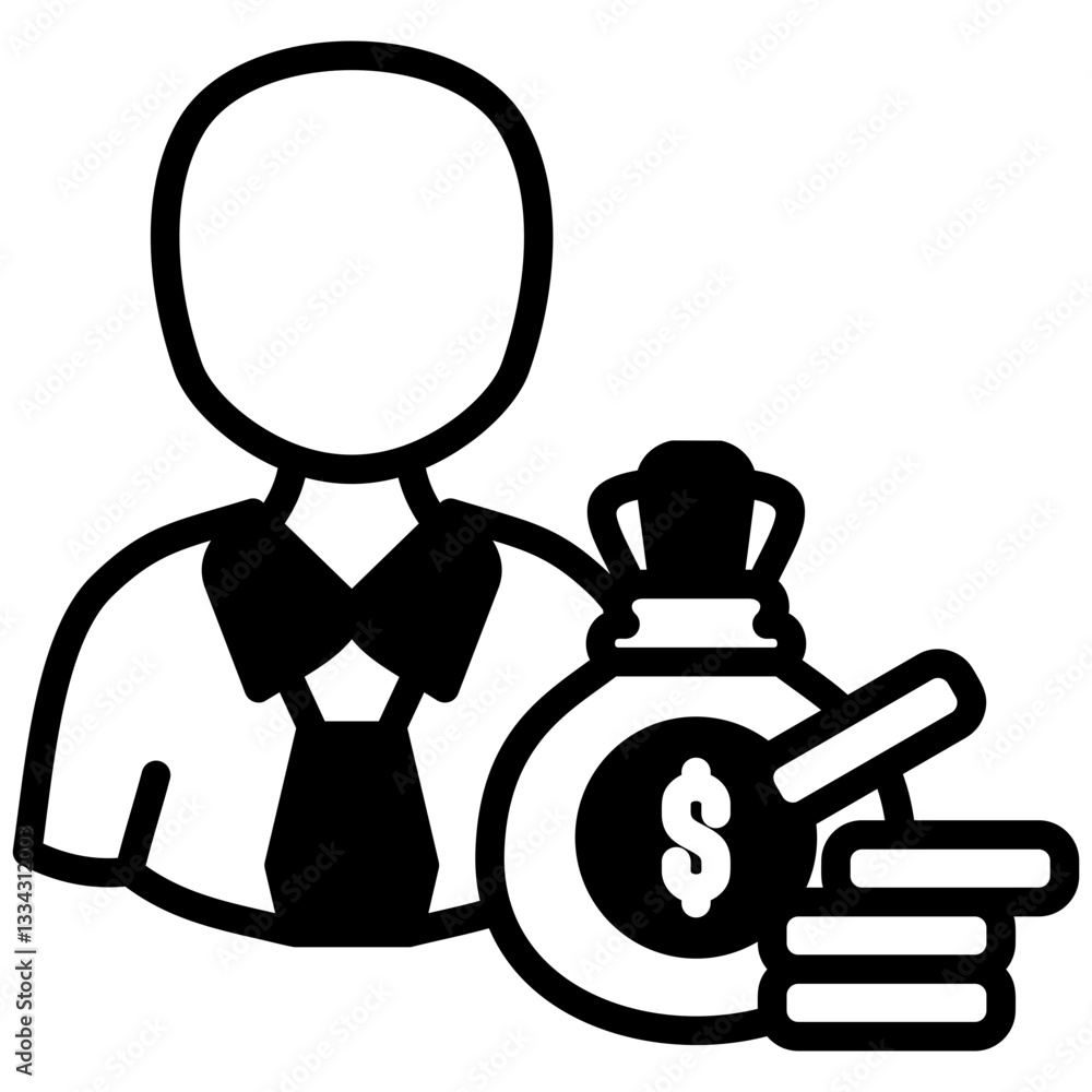 Investor icon in Mix Filled Style. Simple Vector Design. Simple Vector Outline Filled Icon Investor icon in Mix Filled Style. Simple Vector Design. Simple Vector Outline Filled Icon