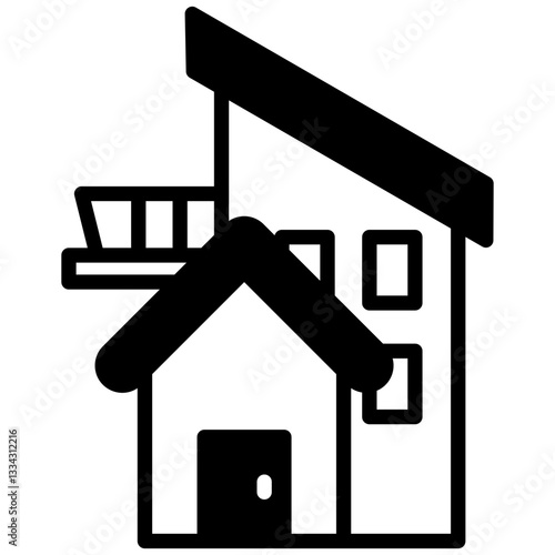 Property icon in Mix Filled Style. Simple Vector Design. Simple Vector Outline Filled Icon