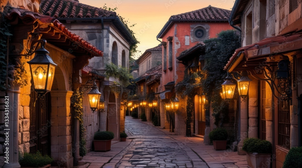 Fototapeta premium A serene and historic European old town