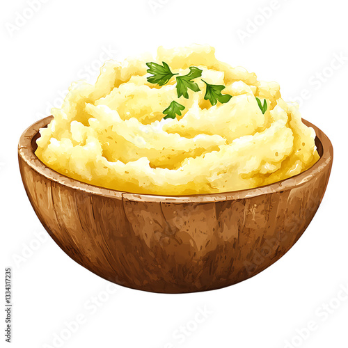 Wallpaper Mural mashed potatoes cartoon isolated on white background full depth of field  Torontodigital.ca