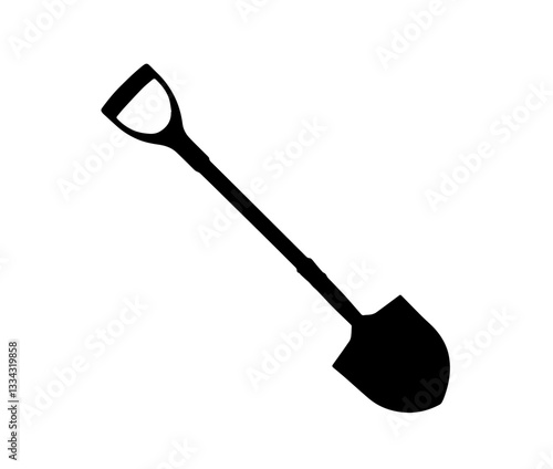 a shovel on a white background,