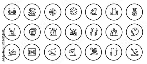 Fitness Editable Stroke icon set, Lifestyle, Cardio, Exercise, Meditate, training, yoga, workout, slim body, gymnastic, Fitness Program, Cardio, Vector illustration icon set.