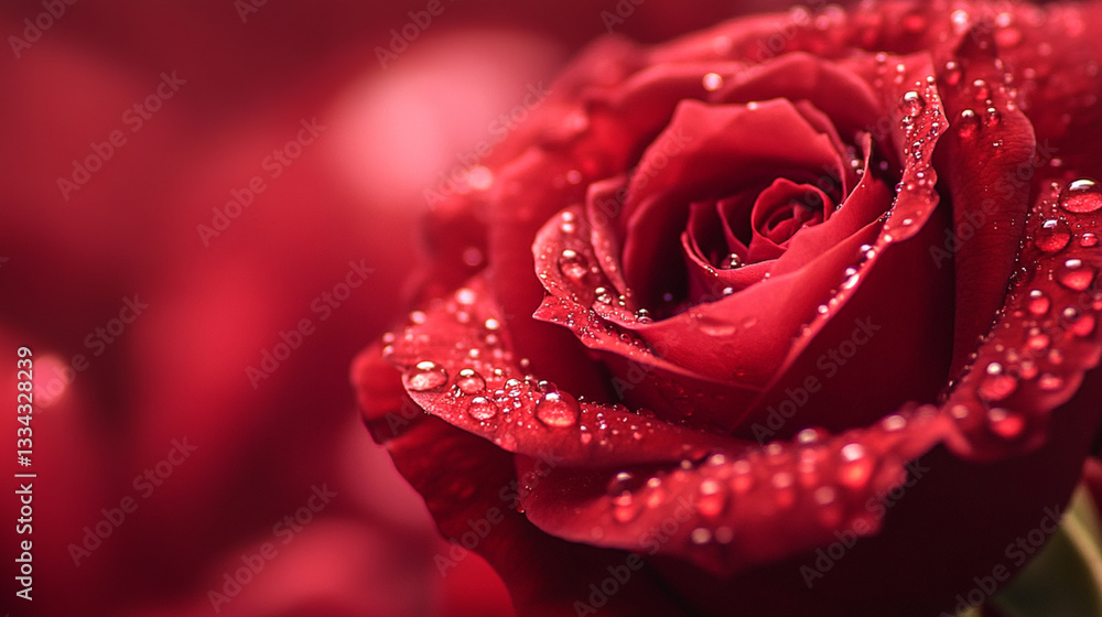 Captivating close-up of dewy red rose nature floral photography lush environment macro view beauty concept for seo impact Captivating close-up of dewy red rose nature floral photography lush environment macro view beauty concept for seo impact