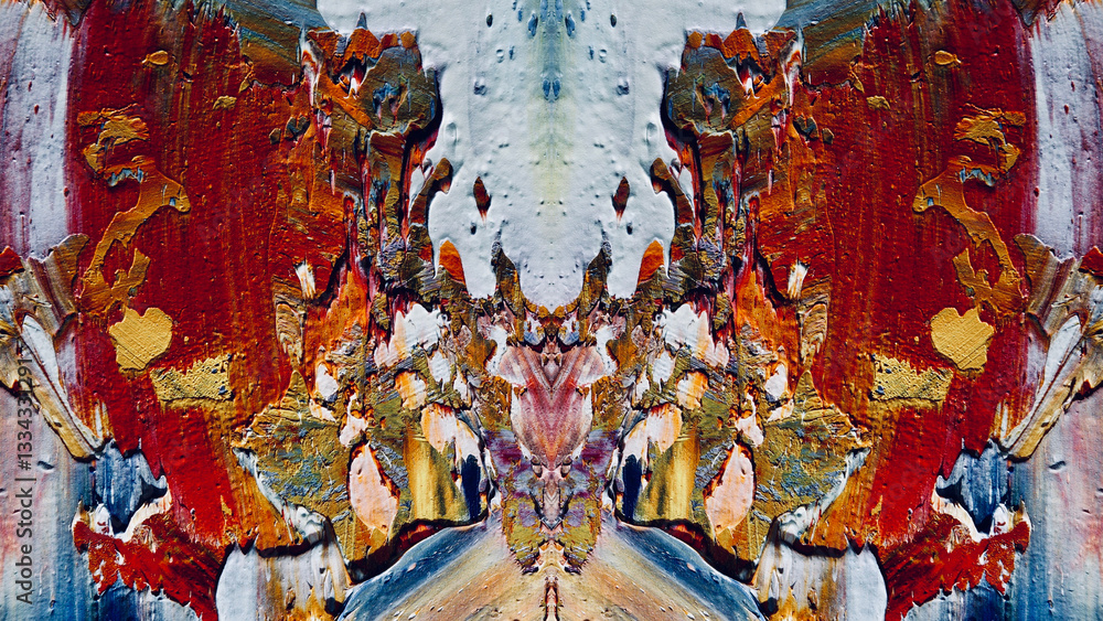 Fototapeta premium Abstract art background . Hand painting artwork on canvas .