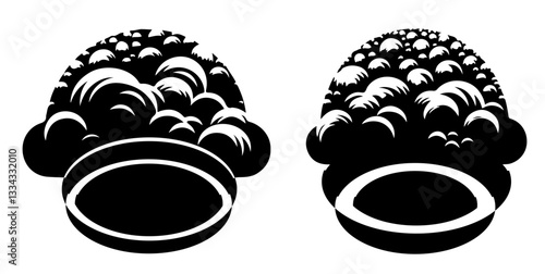 Vivid Daydream Cloud Silhouette Vector Design