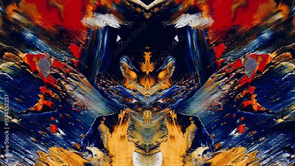 Fototapeta premium Abstract art background . Hand painting artwork on canvas .