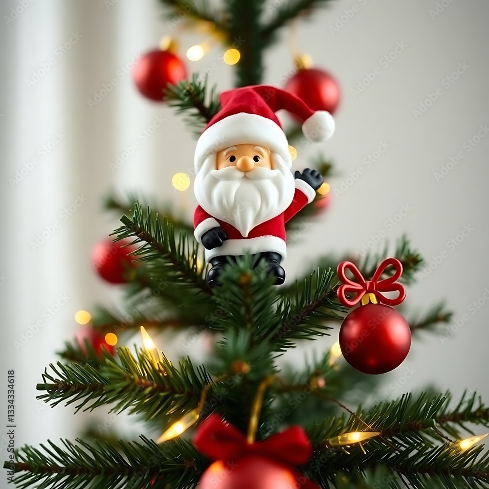 Santa Claus figurine on a Christmas tree. (3) Santa Claus figurine on a Christmas tree. (3)