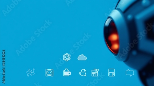 Modern Artificial Intelligence Icon Set with Solid Background for Web and App UI