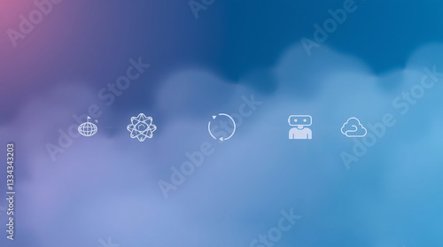 Modern Artificial Intelligence Icon Set with Solid Background for Web and App UI
