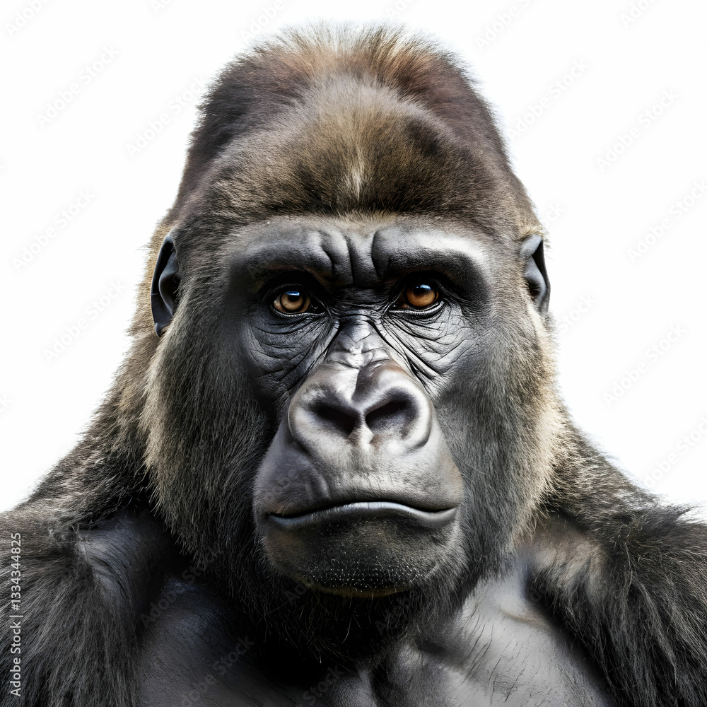 gorilla on white background gorilla on white background