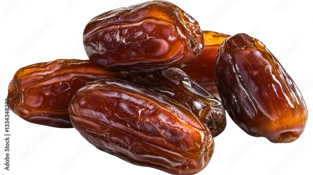 Juicy medjool dates forming a delicious pile on transparent background Juicy medjool dates forming a delicious pile on transparent background