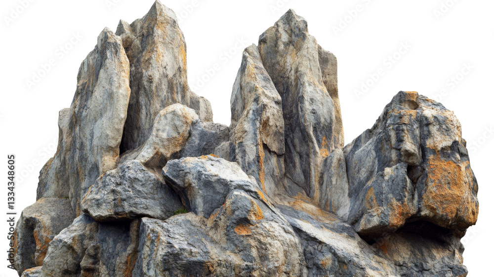 Remarkable rock formation isolated on transparent background Remarkable rock formation isolated on transparent background