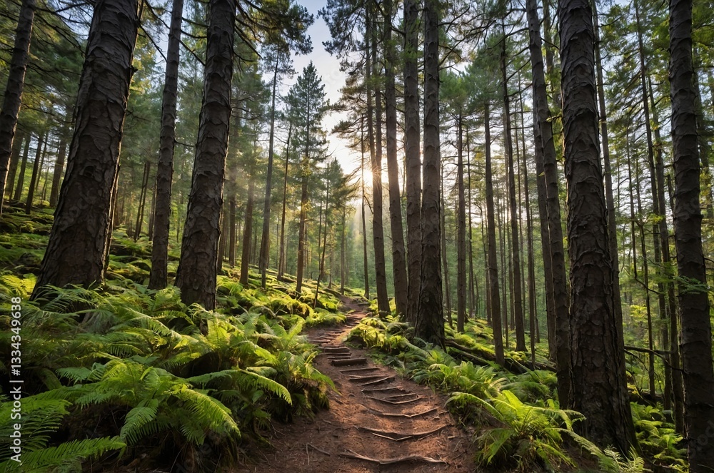 Fototapeta premium footpath in the woods