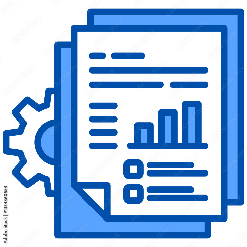 Project Management icon in Blue Color Style. Simple Vector Design. Simple Vector Flat Icon Project Management icon in Blue Color Style. Simple Vector Design. Simple Vector Flat Icon