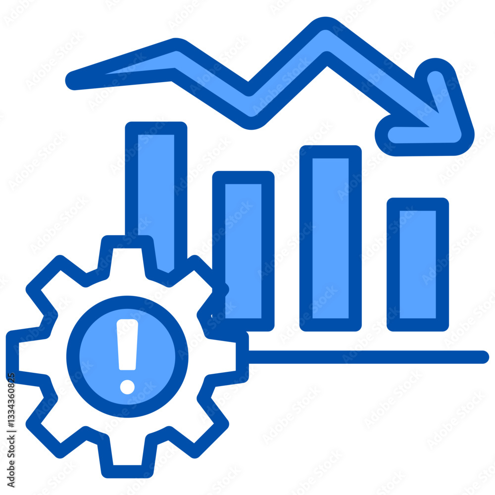 Risk Management Process icon in Blue Color Style. Simple Vector Design. Simple Vector Flat Icon Risk Management Process icon in Blue Color Style. Simple Vector Design. Simple Vector Flat Icon