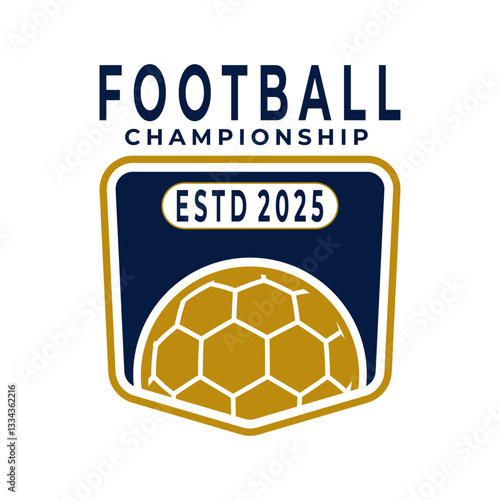 Football Shield logo design vector template
