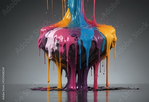 red and yellow paint splashes