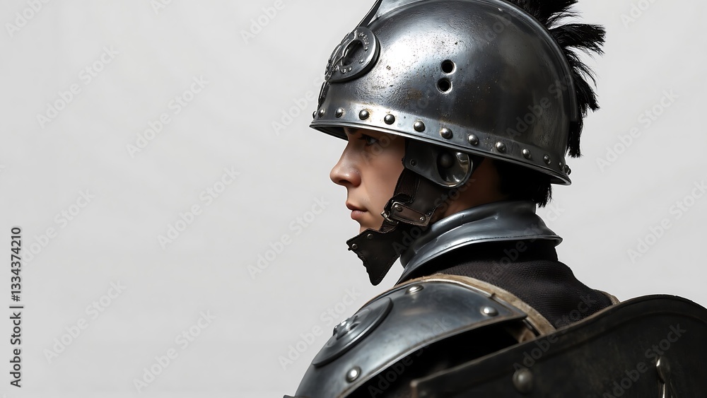Fototapeta premium knight armor side profile