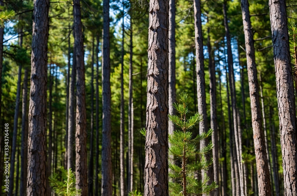 Naklejka premium autumn forest in the mountains