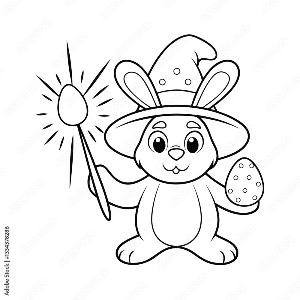 Magician bunny with egg Magician bunny with egg