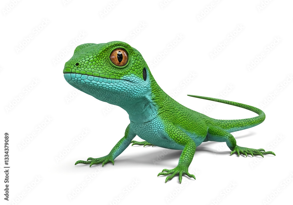 little dragon lizard isolated on white background. little dragon lizard isolated on white background.