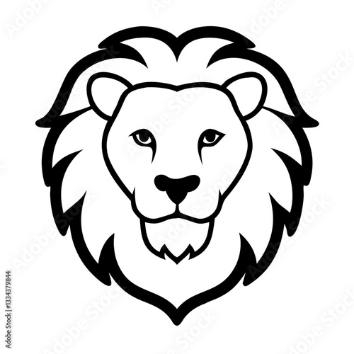 Leo zodiac sign lion head icon