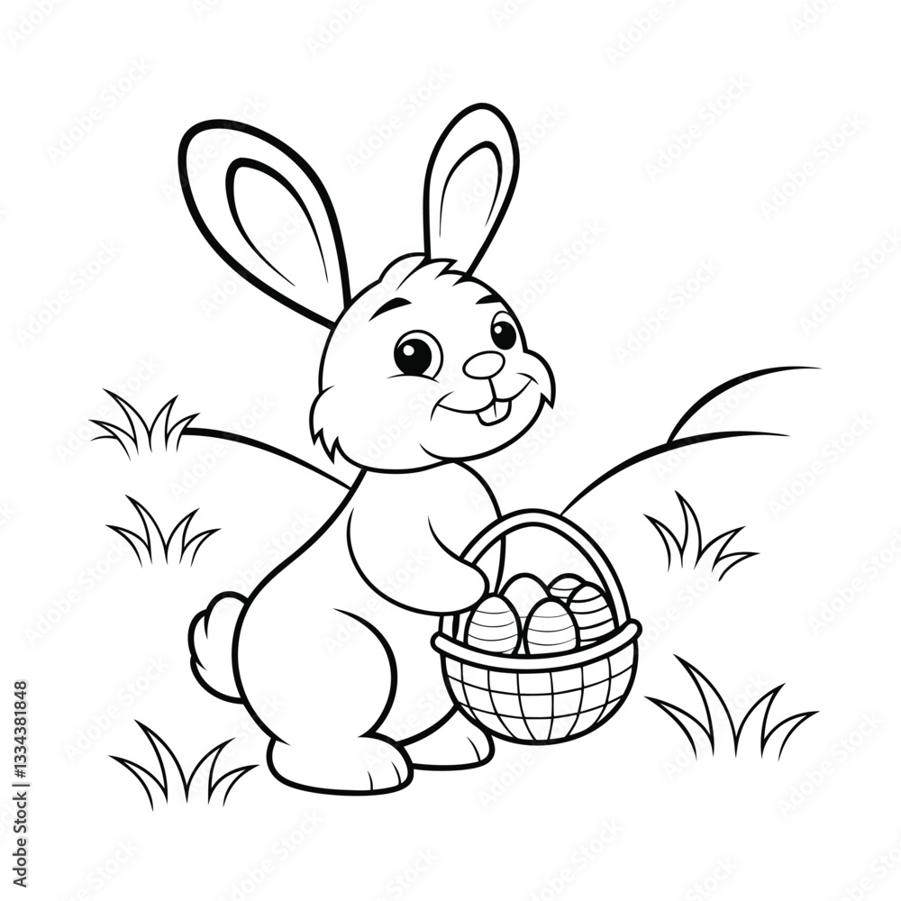 easter bunny with easter eggs easter bunny with easter eggs