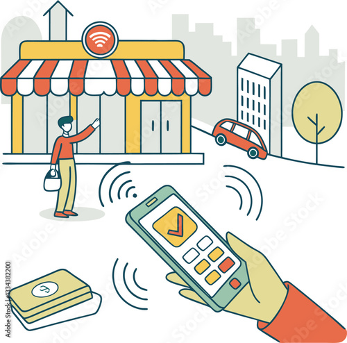 Digital payment and contactless transaction concept