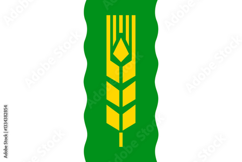 Flag of Maryanovsky District, Omsk Oblast, Russia, Flag background. Vector illustration