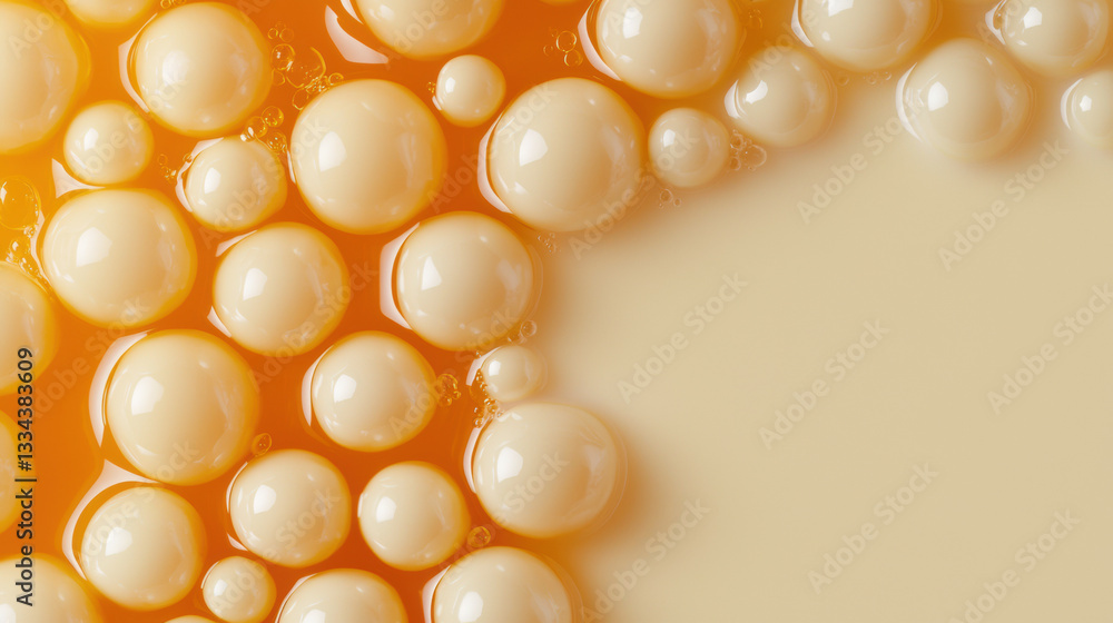 A close-up of bubbles in a yellow-orange liquid, showcasing textures and reflections, creating an abstract and vibrant visual effect. A close-up of bubbles in a yellow-orange liquid, showcasing textures and reflections, creating an abstract and vibrant visual effect.